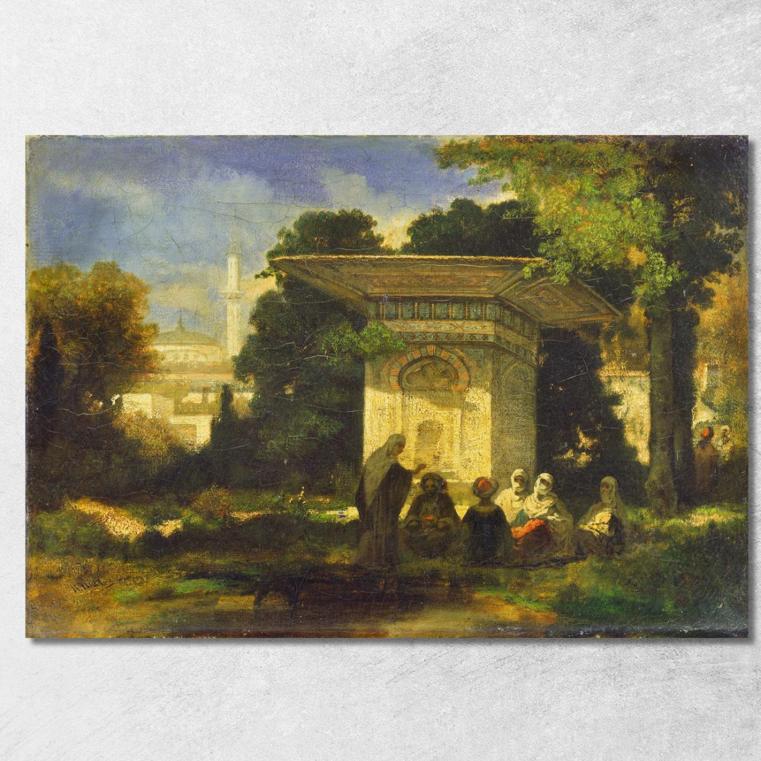 Una Fontana Turca Narcisse-Virgile Diaz de La Peña nvd2 quadro stampato su tela Una Fontana Turca Narcisse-Virgile Diaz de La Peña nvd2 quadro stampato su tela