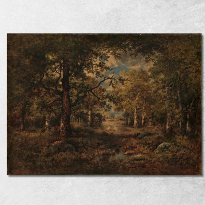 Una Vista Tra Gli Alberi Fontainebleau Narcisse-Virgile Diaz de La Peña nvd3 quadro stampato su tela