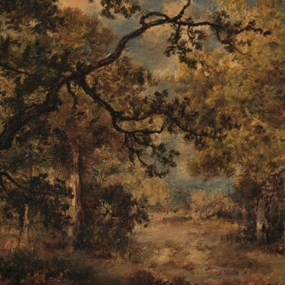 Una Vista Tra Gli Alberi Fontainebleau Narcisse-Virgile Diaz de La Peña nvd3 quadro stampato su tela