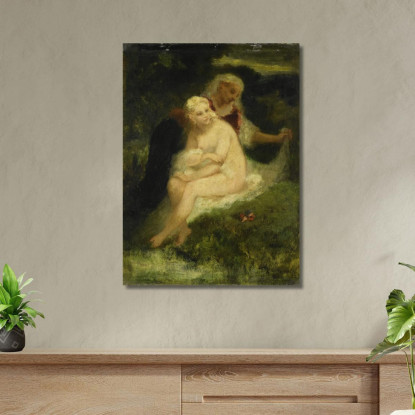 Dopo Il Bagno Narcisse-Virgile Diaz de La Peña nvd4 quadro stampato su tela