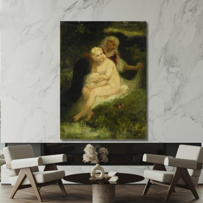 Dopo Il Bagno Narcisse-Virgile Diaz de La Peña nvd4 quadro stampato su tela