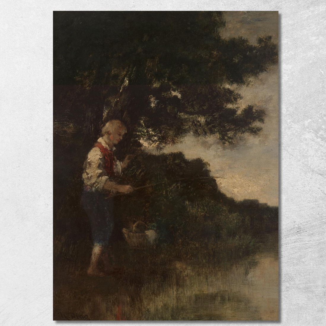 Ragazzo Che Pesca Narcisse-Virgile Diaz de La Peña nvd9 quadro stampato su tela Ragazzo Che Pesca Narcisse-Virgile Diaz de La Peña nvd9 quadro stampato su tela