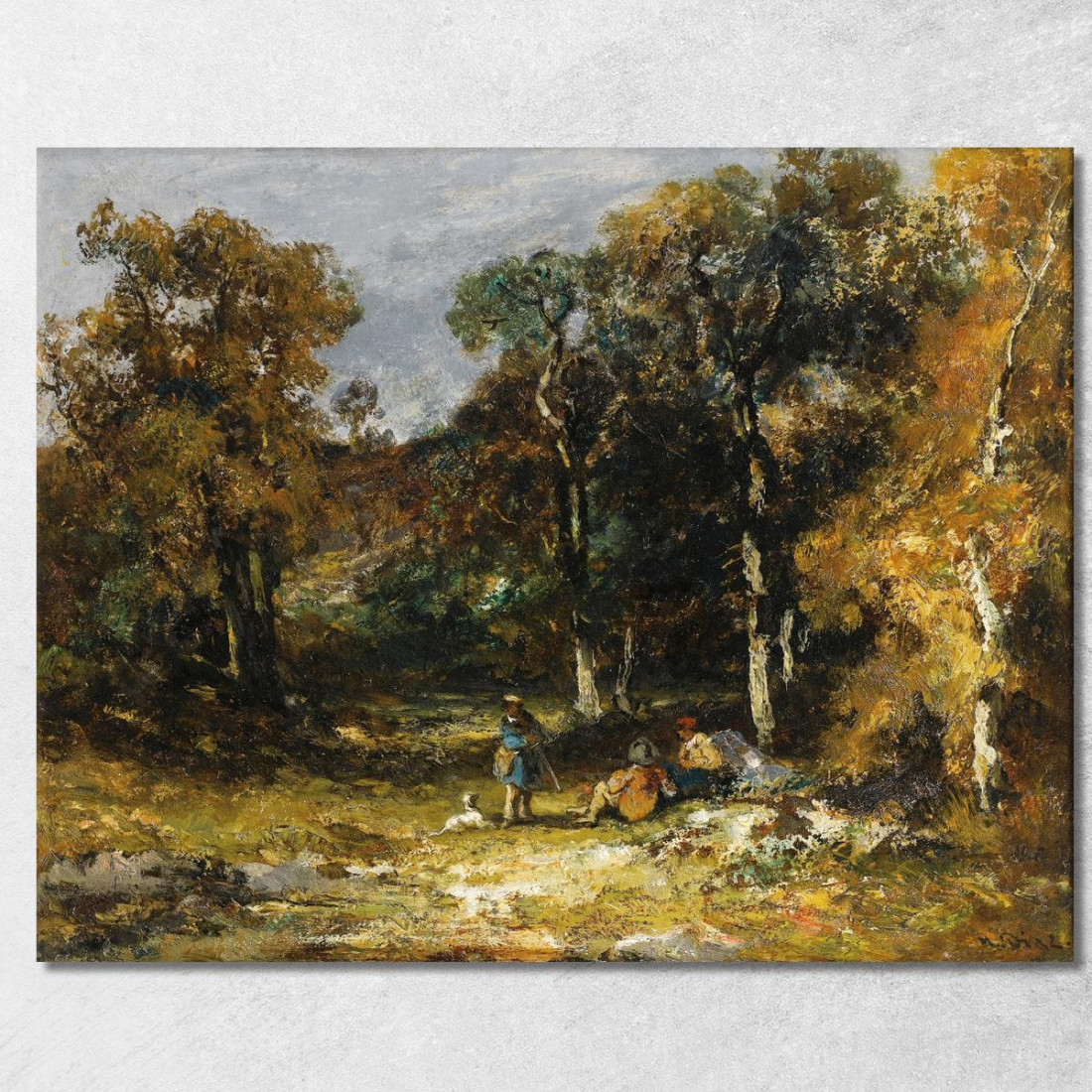 Cacciatori In Un Sottobosco Narcisse-Virgile Diaz de La Peña nvd11 quadro stampato su tela Cacciatori In Un Sottobosco Narcisse-Virgile Diaz de La Peña nvd11 quadro stampato su tela