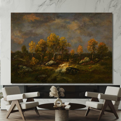 Cielo Tempestoso Narcisse-Virgile Diaz de La Peña nvd12 quadro stampato su tela