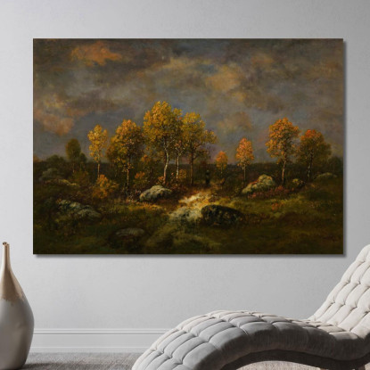 Cielo Tempestoso Narcisse-Virgile Diaz de La Peña nvd12 quadro stampato su tela