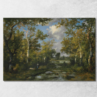 Radura Nella Foresta Di Fontainebleau Narcisse-Virgile Diaz de La Peña nvd13 quadro stampato su tela