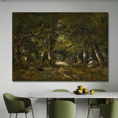 Scena Nella Foresta Narcisse-Virgile Diaz de La Peña nvd29 quadro stampato su tela
