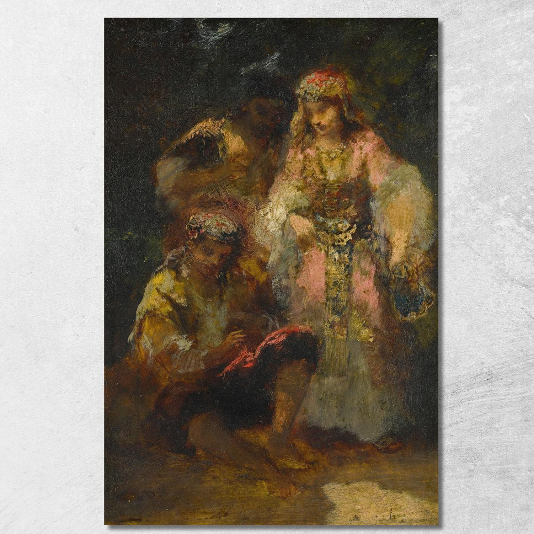 Gruppo Di Zingare Nella Foresta Narcisse-Virgile Diaz de La Peña nvd30 quadro stampato su tela Gruppo Di Zingare Nella Foresta Narcisse-Virgile Diaz de La Peña nvd30 quadro stampato su tela