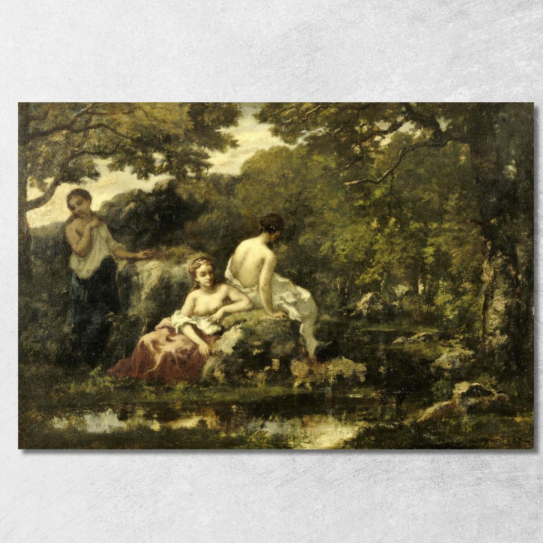 Idillio Narcisse-Virgile Diaz de La Peña nvd31 quadro stampato su tela Idillio Narcisse-Virgile Diaz de La Peña nvd31 quadro stampato su tela