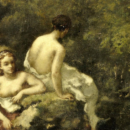 Idillio Narcisse-Virgile Diaz de La Peña nvd31 quadro stampato su tela