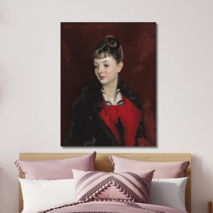 La Signorina Suzanne Poirson John Singer Sargent jss148 quadro stampato su tela