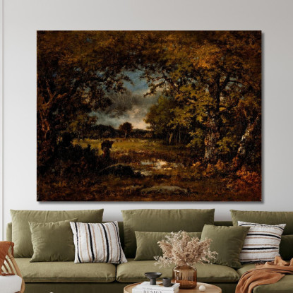 Paesaggio Narcisse-Virgile Diaz de La Peña nvd40 quadro stampato su tela