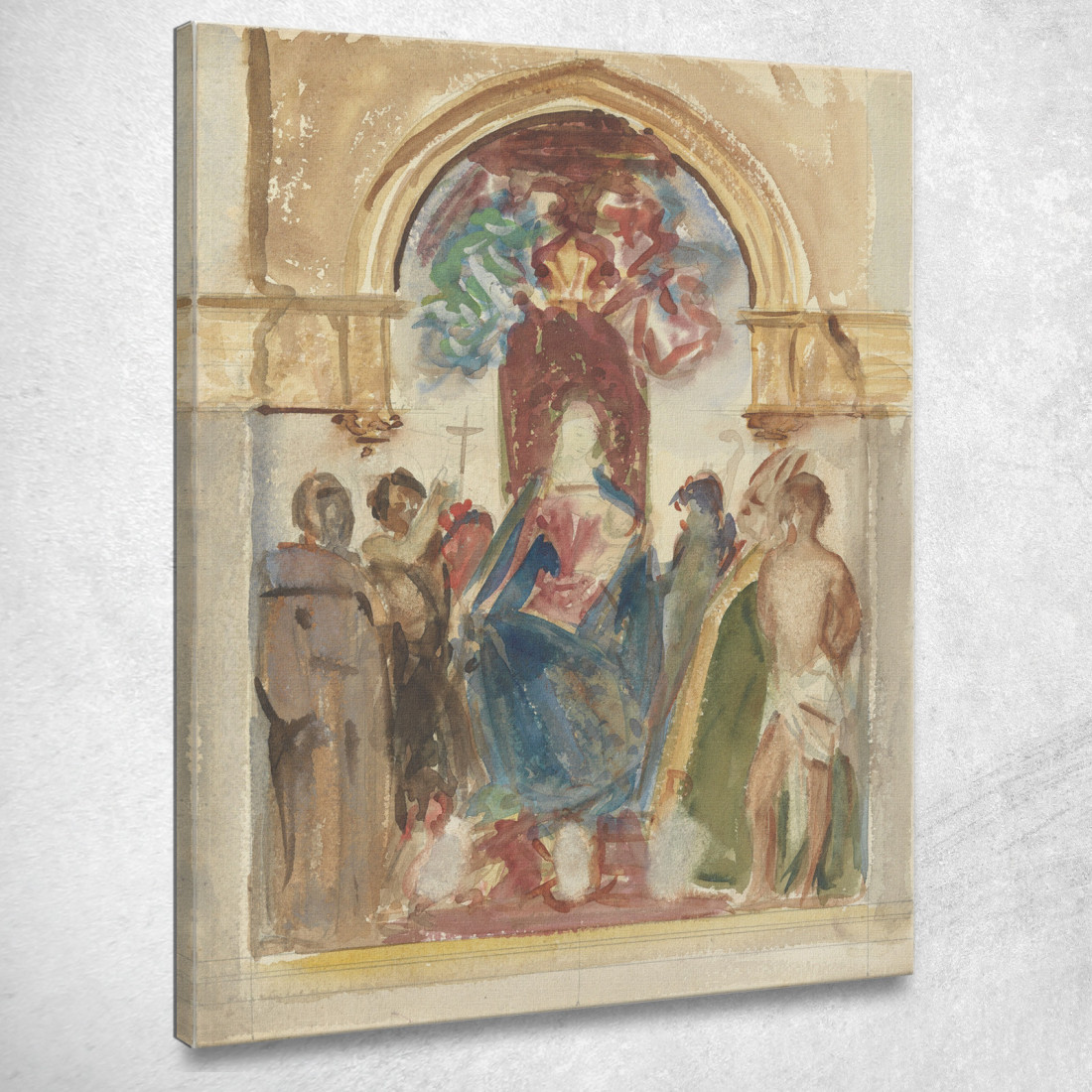 Madonna Col Bambino E Santi John Singer Sargent jss149 quadro stampato su tela Madonna Col Bambino E Santi John Singer Sargent jss149 quadro stampato su tela