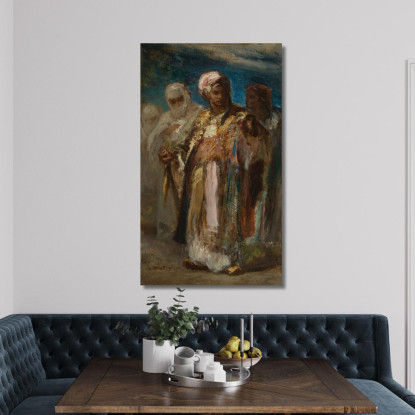 Uomini In Costumi Orientali Narcisse-Virgile Diaz de La Peña nvd49 quadro stampato su tela