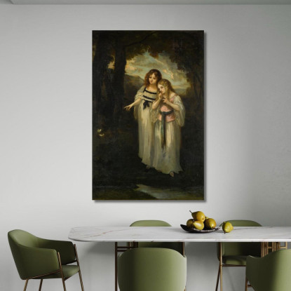 Farfalle Narcisse-Virgile Diaz de La Peña nvd52 quadro stampato su tela