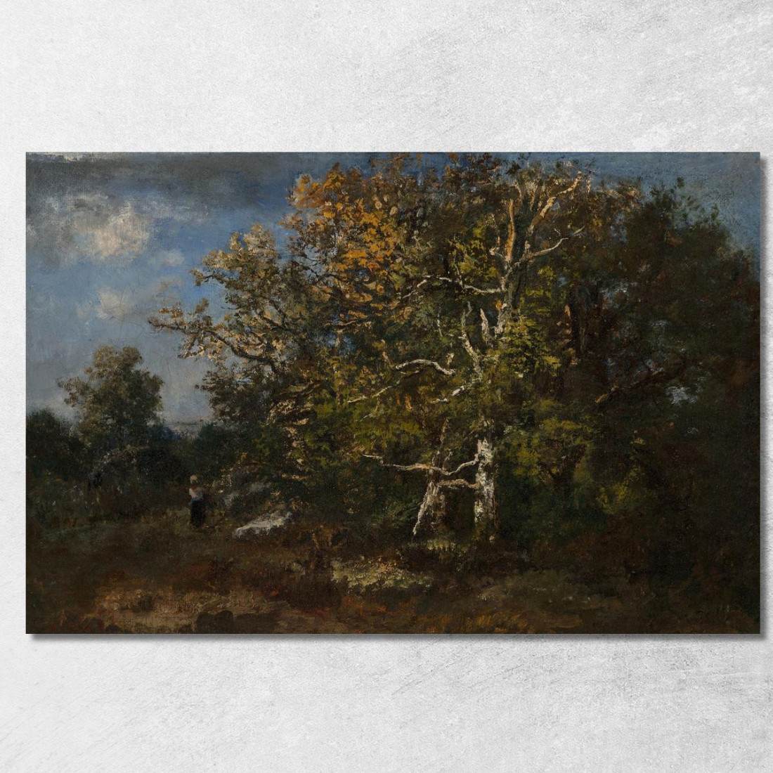 Contadina Nella Foresta D'Autunno Narcisse-Virgile Diaz de La Peña nvd54 quadro stampato su tela Contadina Nella Foresta D'Autunno Narcisse-Virgile Diaz de La Peña nvd54 quadro stampato su tela