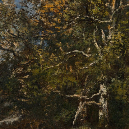 Contadina Nella Foresta D'Autunno Narcisse-Virgile Diaz de La Peña nvd54 quadro stampato su tela