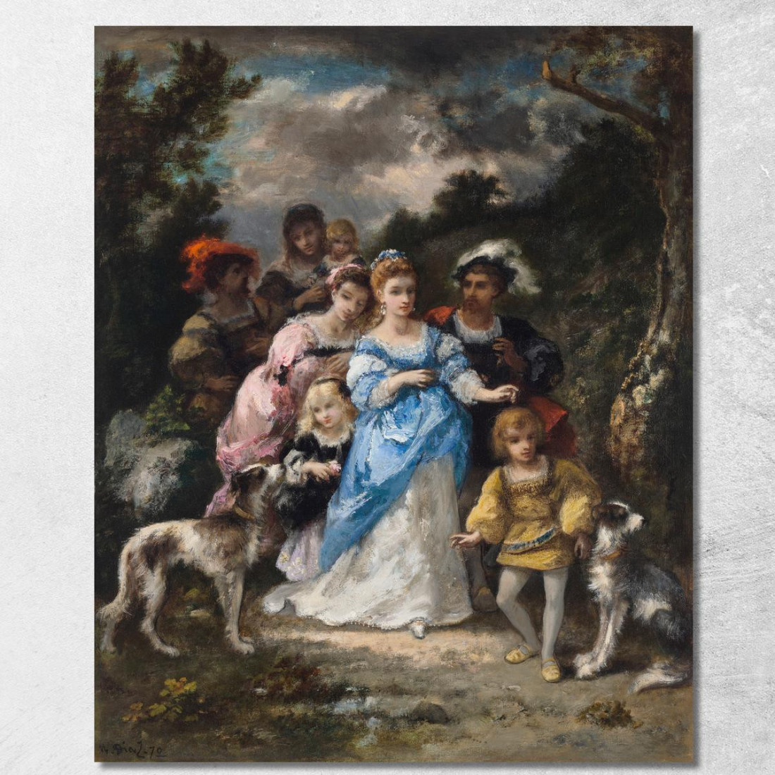 Passeggiata Con L'Abito Blu Narcisse-Virgile Diaz de La Peña nvd58 quadro stampato su tela Passeggiata Con L'Abito Blu Narcisse-Virgile Diaz de La Peña nvd58 quadro stampato su tela
