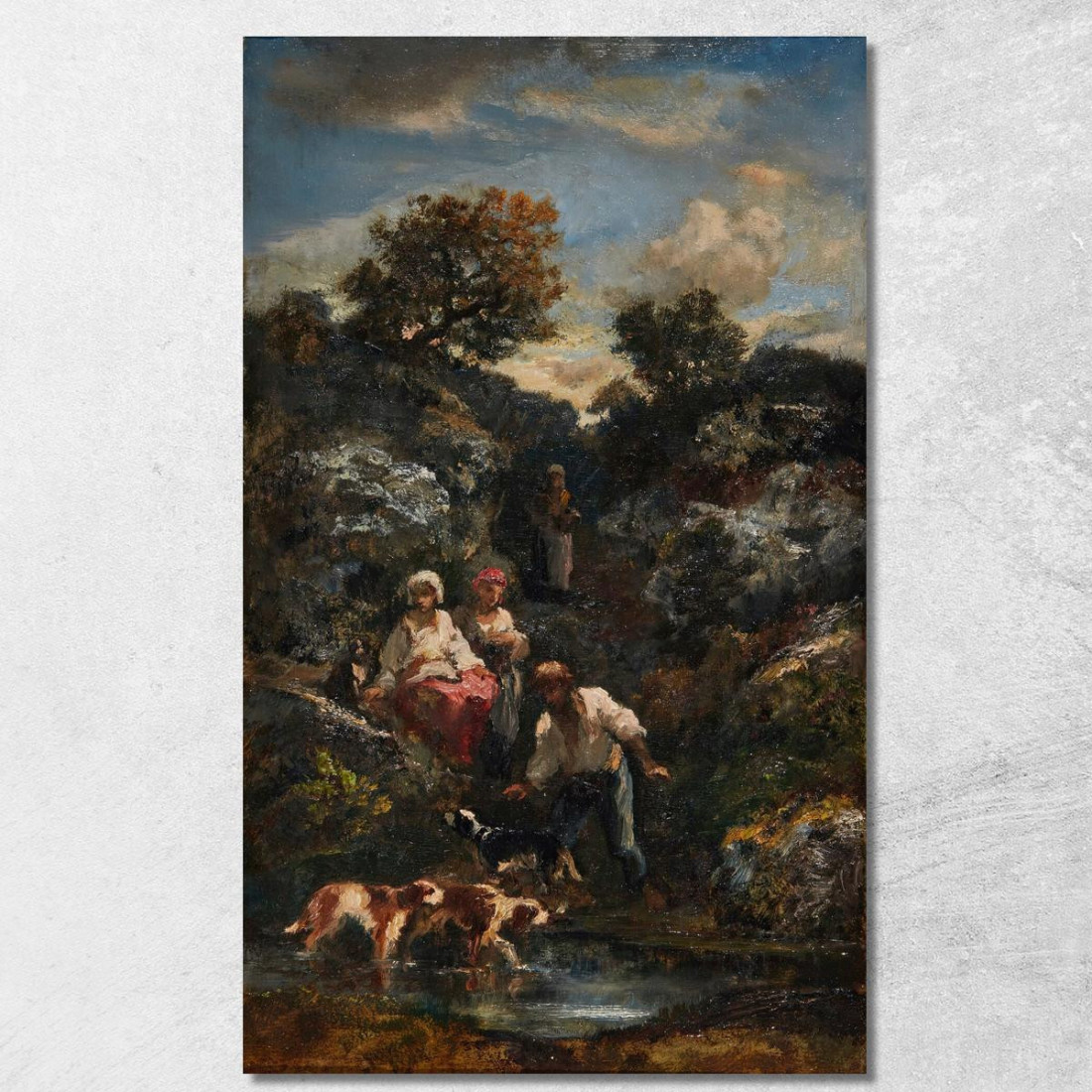 Quattro Bohémiens E Cani A Uno Stagno Vicino Alle Rocce Narcisse-Virgile Diaz de La Peña nvd59 quadro stampato su tela Quattro Bohémiens E Cani A Uno Stagno Vicino Alle Rocce Narcisse-Virgile Diaz de La Peña nvd59 quadro stampato su tela
