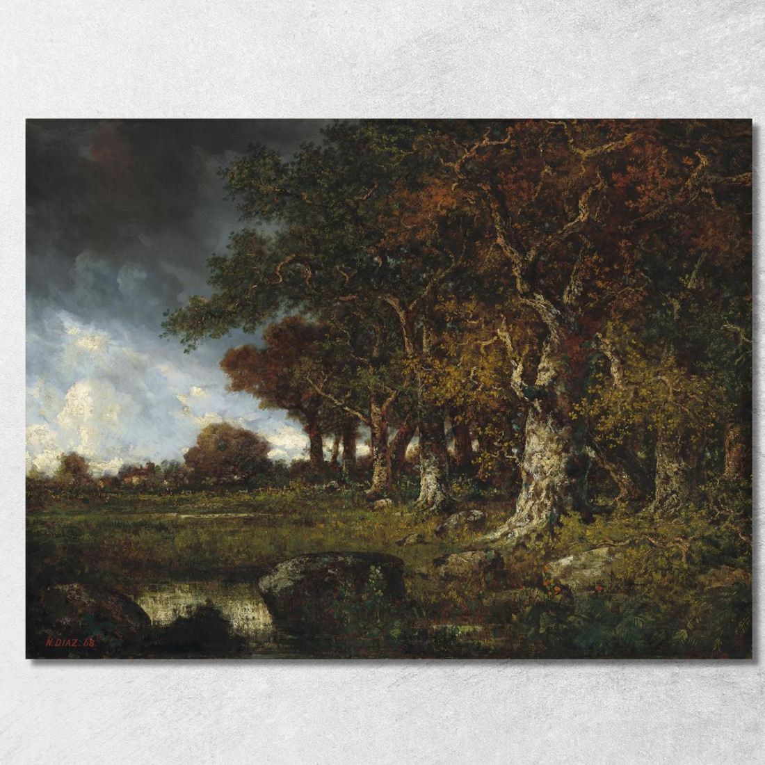 Il Margine Della Foresta A Les Monts-Girard Fontainebleau Narcisse-Virgile Diaz de La Peña nvd69 quadro stampato su tela Il Margine Della Foresta A Les Monts-Girard Fontainebleau Narcisse-Virgile Diaz de La Peña nvd69 quadro stampato su tela