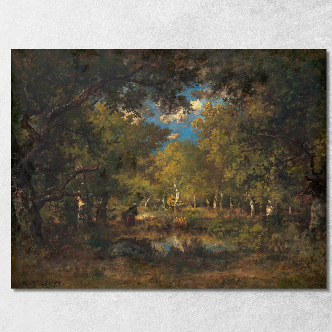 La Foresta Di Fontainebleau Narcisse-Virgile Diaz de La Peña nvd71 quadro stampato su tela