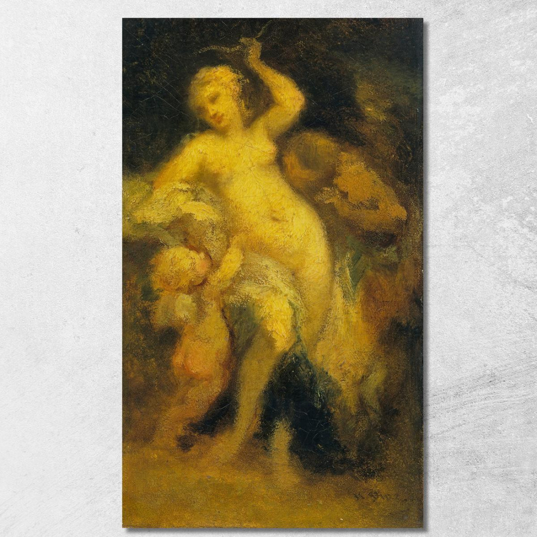 Venere Disarma Cupido Narcisse-Virgile Diaz de La Peña nvd82 quadro stampato su tela Venere Disarma Cupido Narcisse-Virgile Diaz de La Peña nvd82 quadro stampato su tela