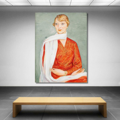 La Signora Con Lo Scialle Bianco Nils Dardel ndr5 quadro stampato su tela
