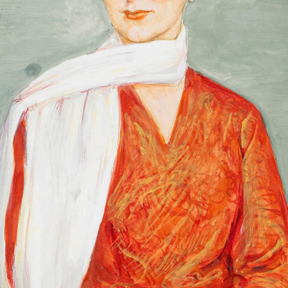 La Signora Con Lo Scialle Bianco Nils Dardel ndr5 quadro stampato su tela