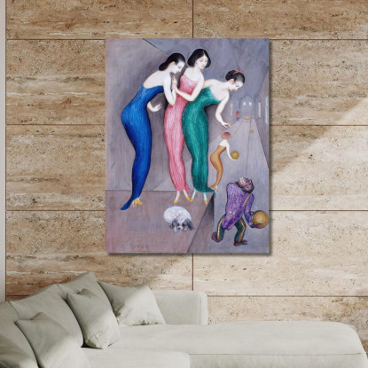 Sogni E Fantasie N.1 La Pista Da Bowling Nils Dardel ndr12 quadro stampato su tela