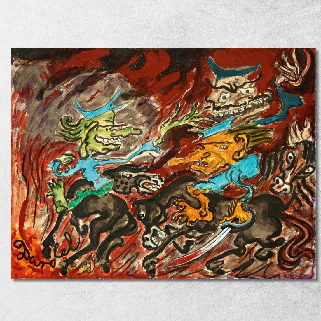 Gli Ussari Della Morte Nils Dardel ndr13 quadro stampato su tela Gli Ussari Della Morte Nils Dardel ndr13 quadro stampato su tela