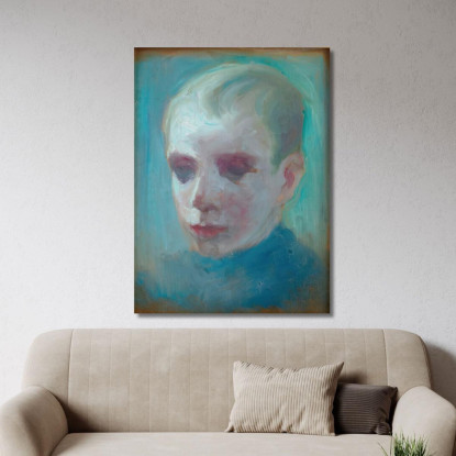 Testa Di Ragazzo Nils Dardel ndr17 quadro stampato su tela