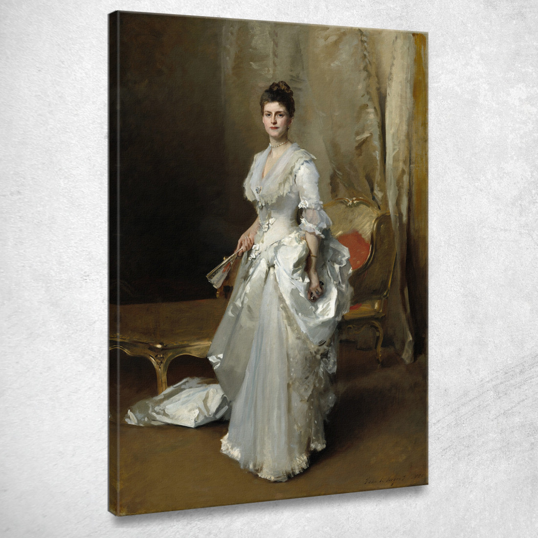 Margaret Stuyvesant Rutherfurd White La Signora Henry White John Singer Sargent jss157 quadro stampato su tela Margaret Stuyvesant Rutherfurd White La Signora Henry White John Singer Sargent jss157 quadro stampato su tela