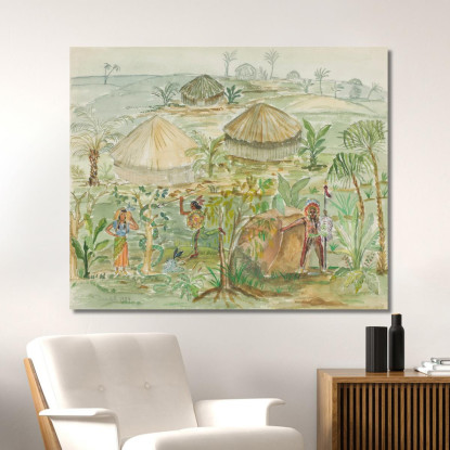 Il Campo Indiano Nils Dardel ndr21 quadro stampato su tela