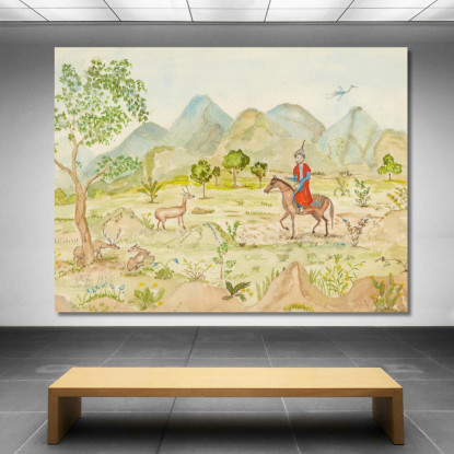 Paesaggio Con Cavaliere Nils Dardel ndr27 quadro stampato su tela