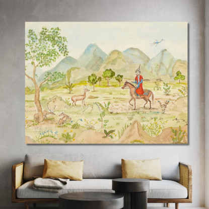 Paesaggio Con Cavaliere Nils Dardel ndr27 quadro stampato su tela