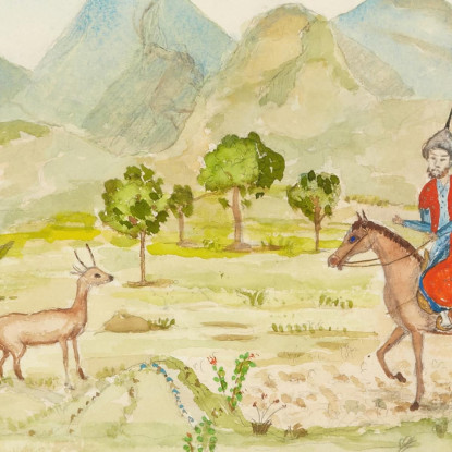 Paesaggio Con Cavaliere Nils Dardel ndr27 quadro stampato su tela