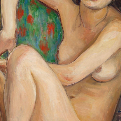 Modella Su Una Sedia Verde Nils Dardel ndr32 quadro stampato su tela