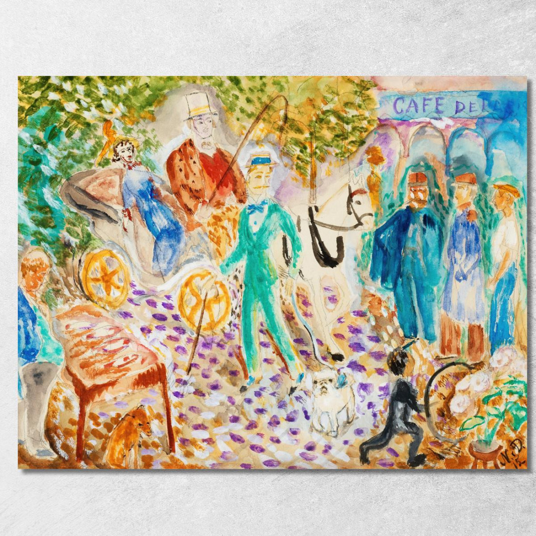 Strada Di Parigi Nils Dardel ndr36 quadro stampato su tela