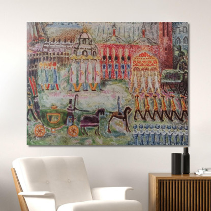 Paesaggio Urbano Nils Dardel ndr42 quadro stampato su tela