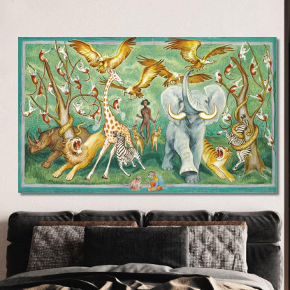 Diana Nera Nils Dardel ndr43 quadro stampato su tela