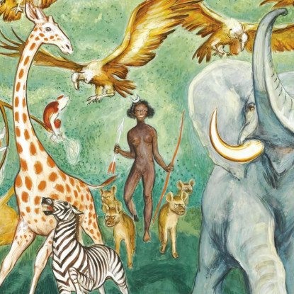 Diana Nera Nils Dardel ndr43 quadro stampato su tela