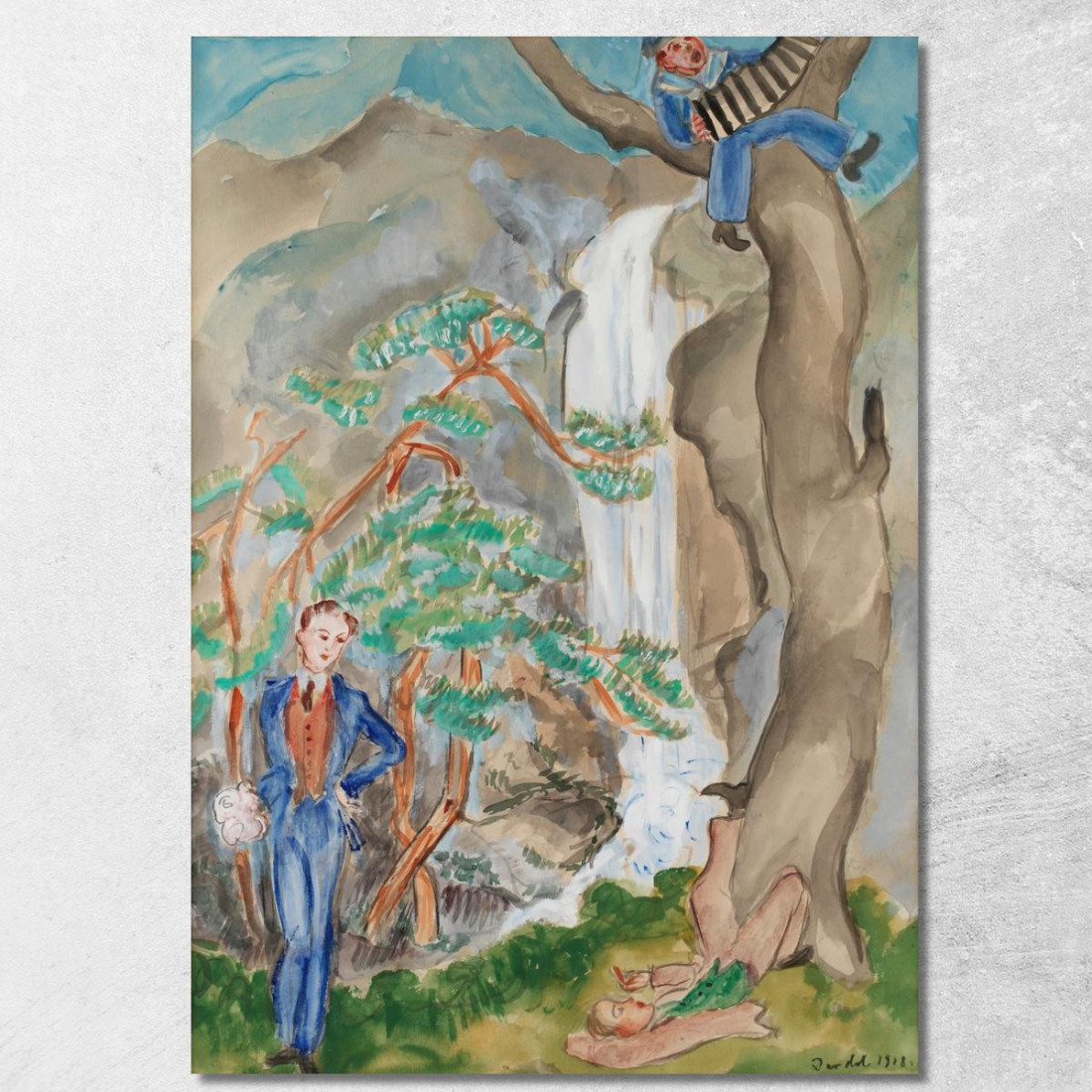 Corteggiamento Marinaio Hildesborg Nils Dardel ndr51 quadro stampato su tela Corteggiamento Marinaio Hildesborg Nils Dardel ndr51 quadro stampato su tela