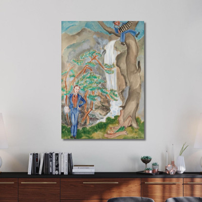 Corteggiamento Marinaio Hildesborg Nils Dardel ndr51 quadro stampato su tela
