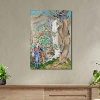 Corteggiamento Marinaio Hildesborg Nils Dardel ndr51 quadro stampato su tela