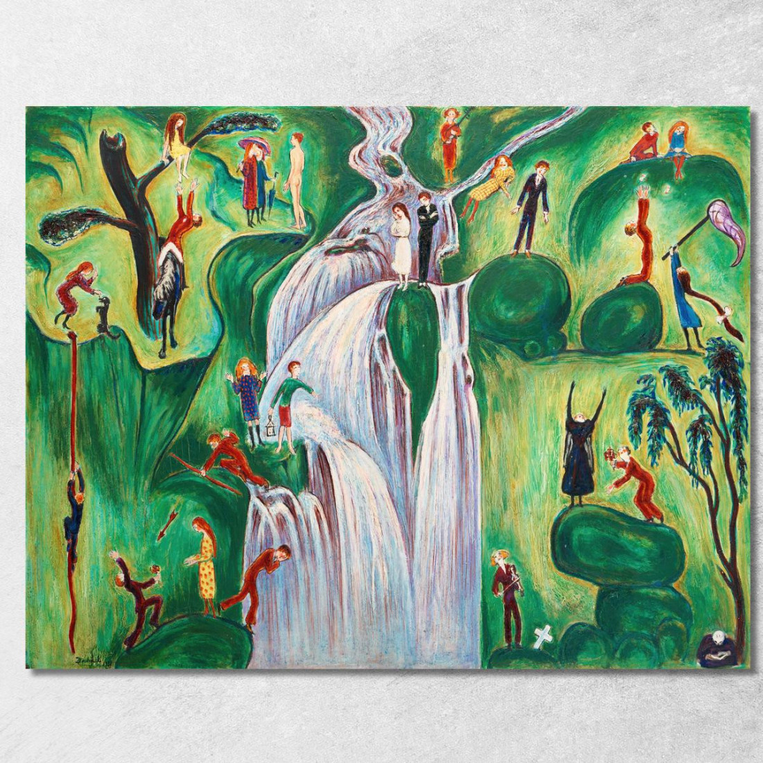La Cascata Nils Dardel ndr53 quadro stampato su tela La Cascata Nils Dardel ndr53 quadro stampato su tela