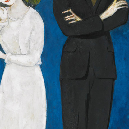 Giovane Uomo In Nero Ragazza In Bianco Nils Dardel ndr54 quadro stampato su tela