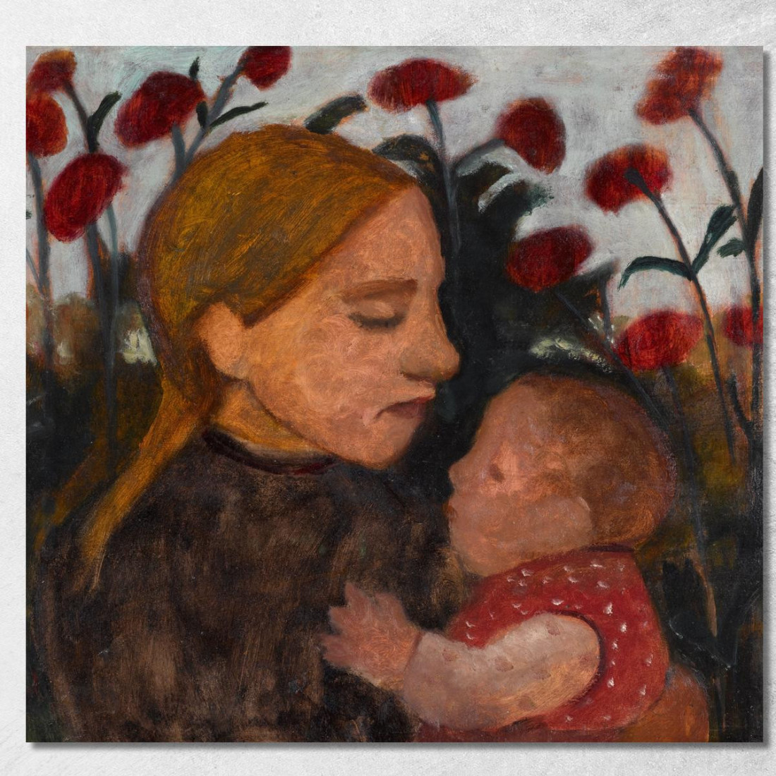 Ragazza Con Bambino Paula Modersohn-Becker pmb19 quadro stampato su tela Ragazza Con Bambino Paula Modersohn-Becker pmb19 quadro stampato su tela