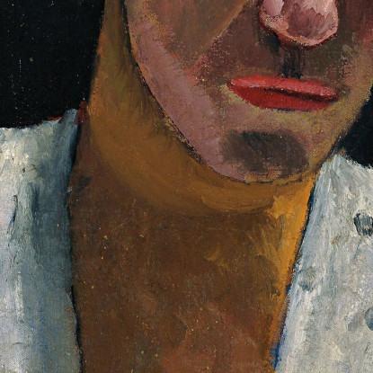 Ritratto A Mezza Figura Di Lee Hoetger Con Fiore Paula Modersohn-Becker pmb23 quadro stampato su tela