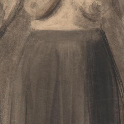 Donna Seminudа Che Tiene I Capelli Separati Paula Modersohn-Becker pmb24 quadro stampato su tela