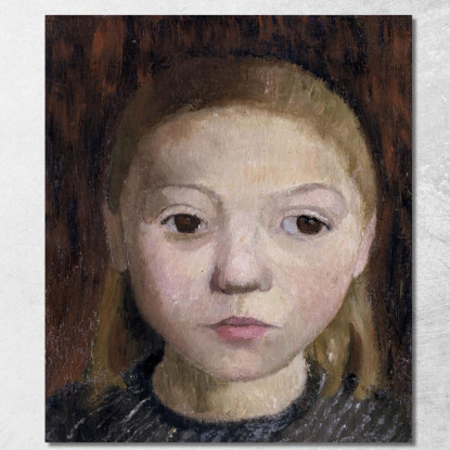 Testa Di Una Ragazza Paula Modersohn-Becker pmb25 quadro stampato su tela